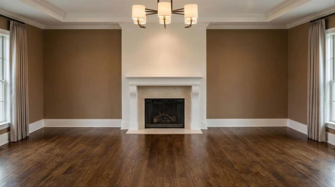 Living room before virtual staging