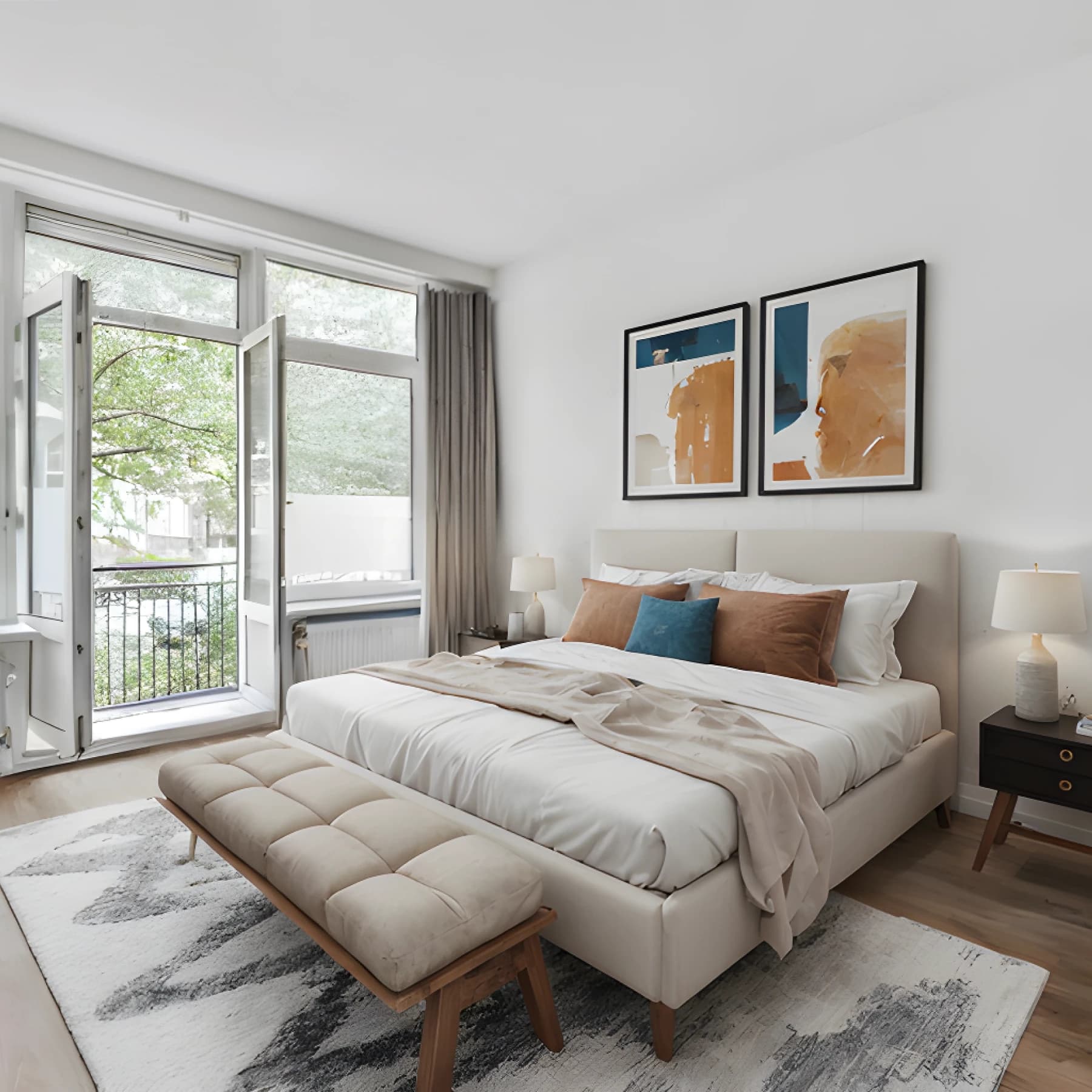 Beautifully staged room