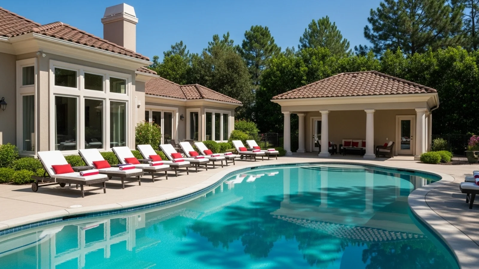 Virtually staged living room