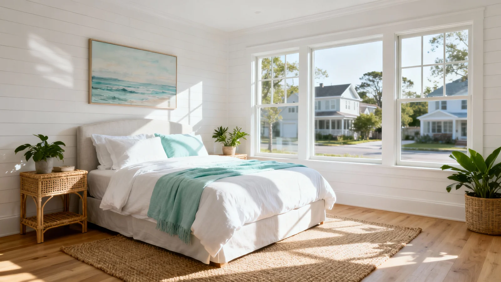 Virtually staged living room