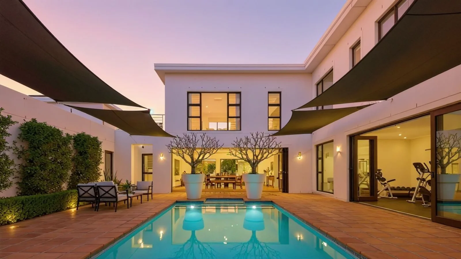 Virtually staged living room