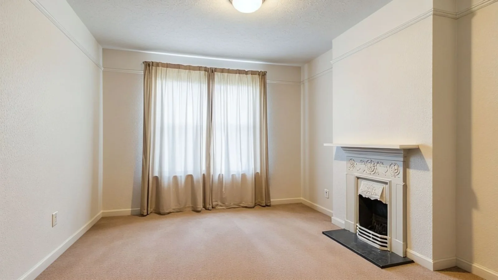 Virtually staged living room